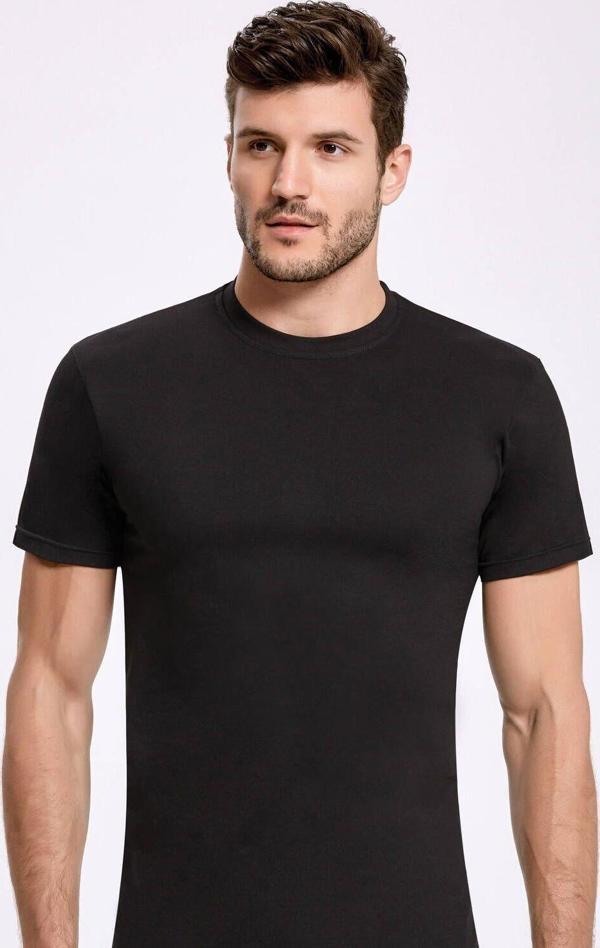 Siyah O Yaka  Erkek Atlet  5 Adet - Image 1