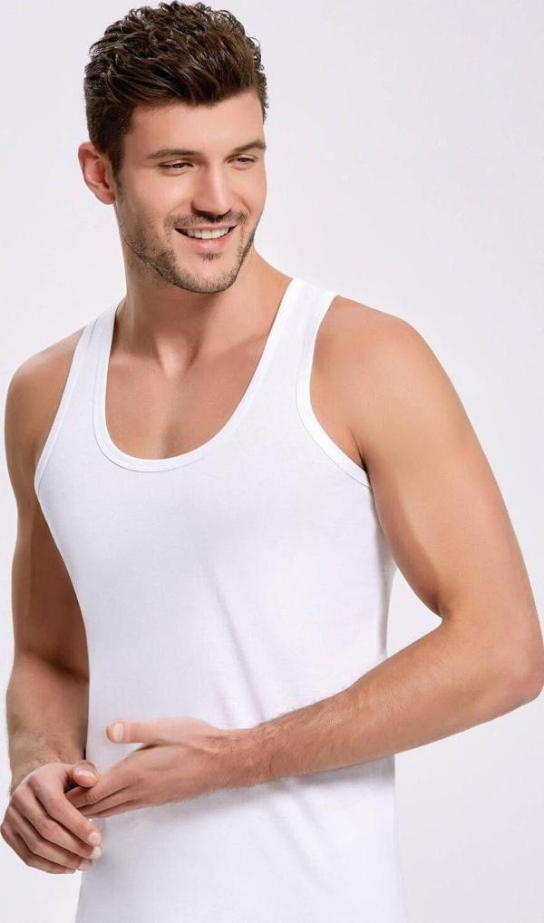 Süprem Beyaz Erkek Atlet   5 Adet - Image 1