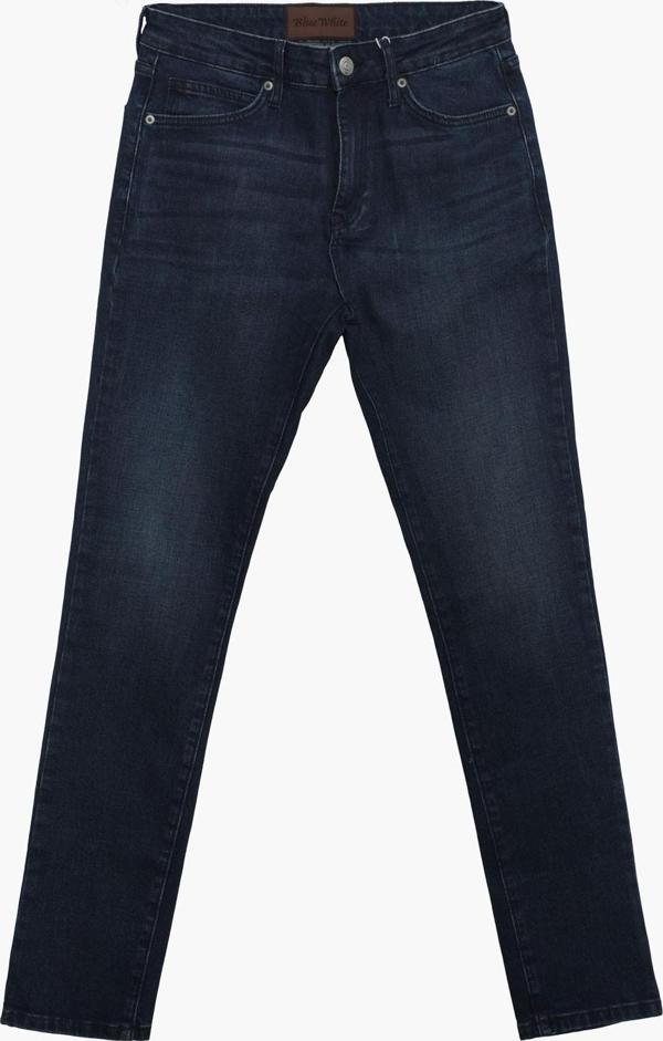Erkek Dar Paça Likralı Skinny Fit Lacivert Jean Pantolon - Image 1