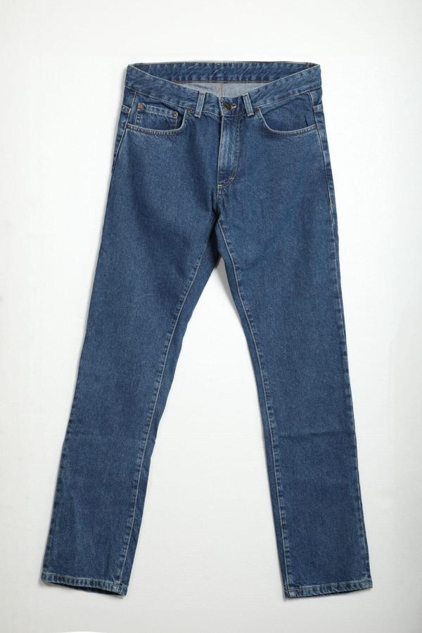 Erkek Regular Fit Normal Kesim %100 Pamuk Koyu Mavi Jean Pantolon - Image 1