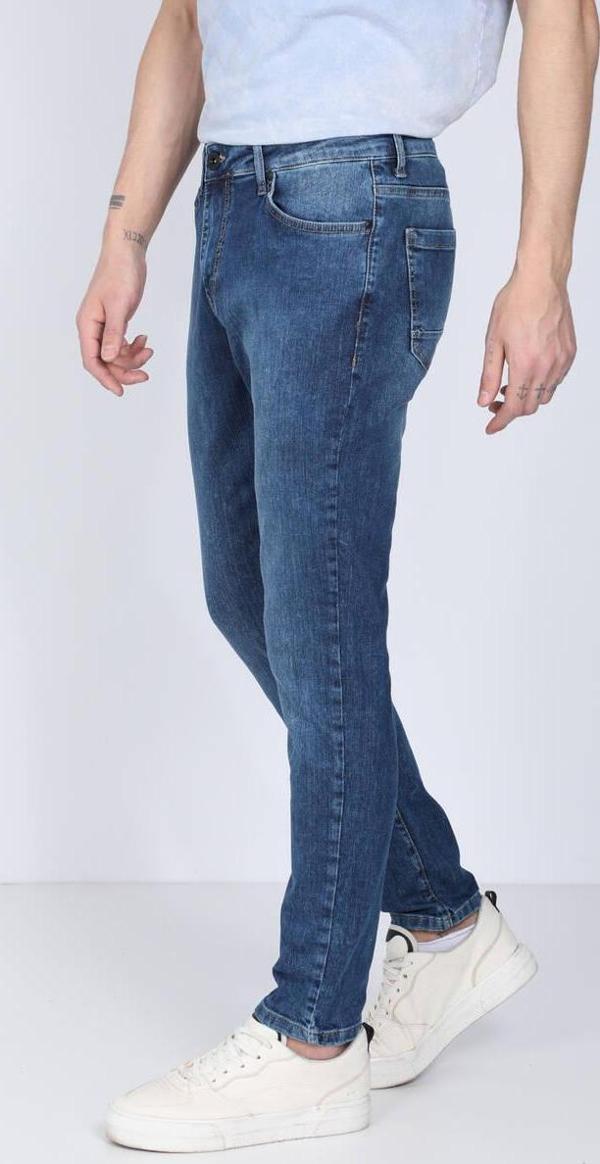 Erkek Mavi Straight Fit Jean Pantolon - Image 1