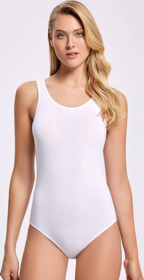 Likralı Çıtçıtlı Geniş Askılı Kadın Badi     3 Adet - Image 1