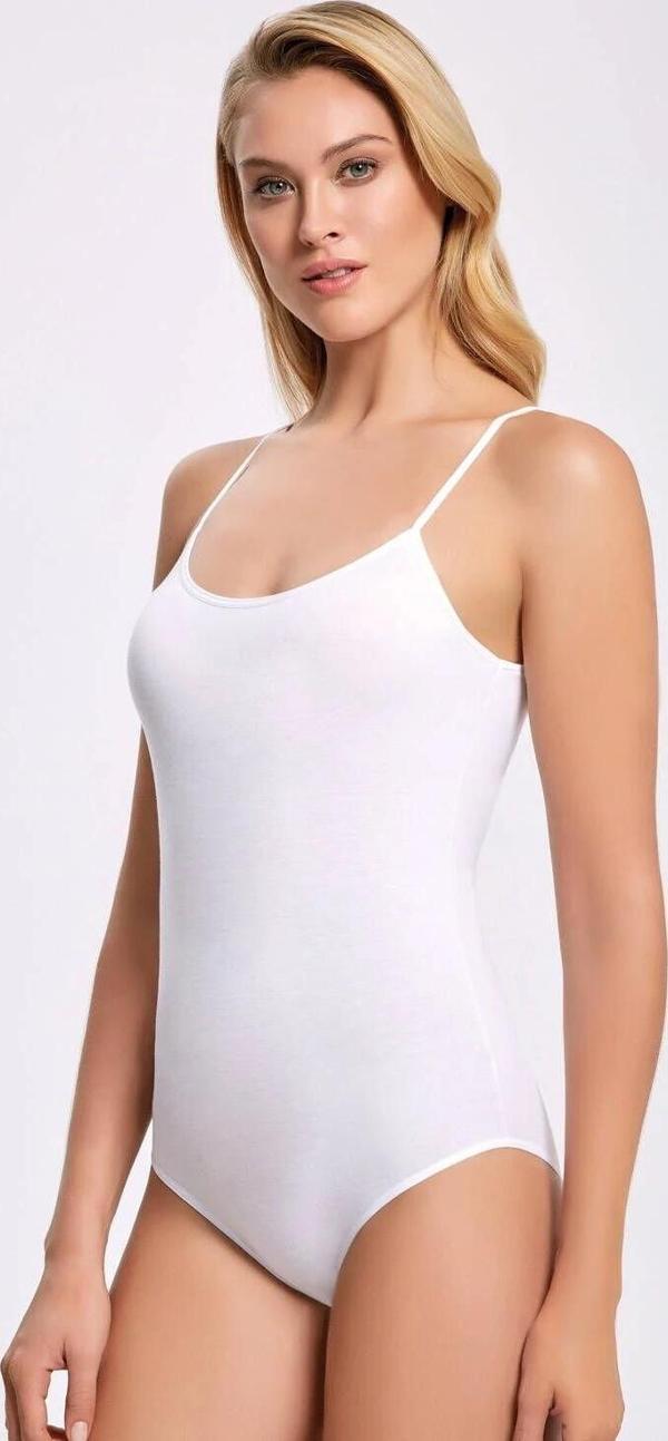 Likralı Çıtçıtlı İp Askılı Kadın Badi     10 Adet - Image 1