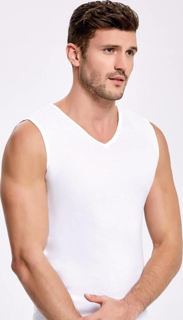 V Yaka Beyaz Atlet - Image 1