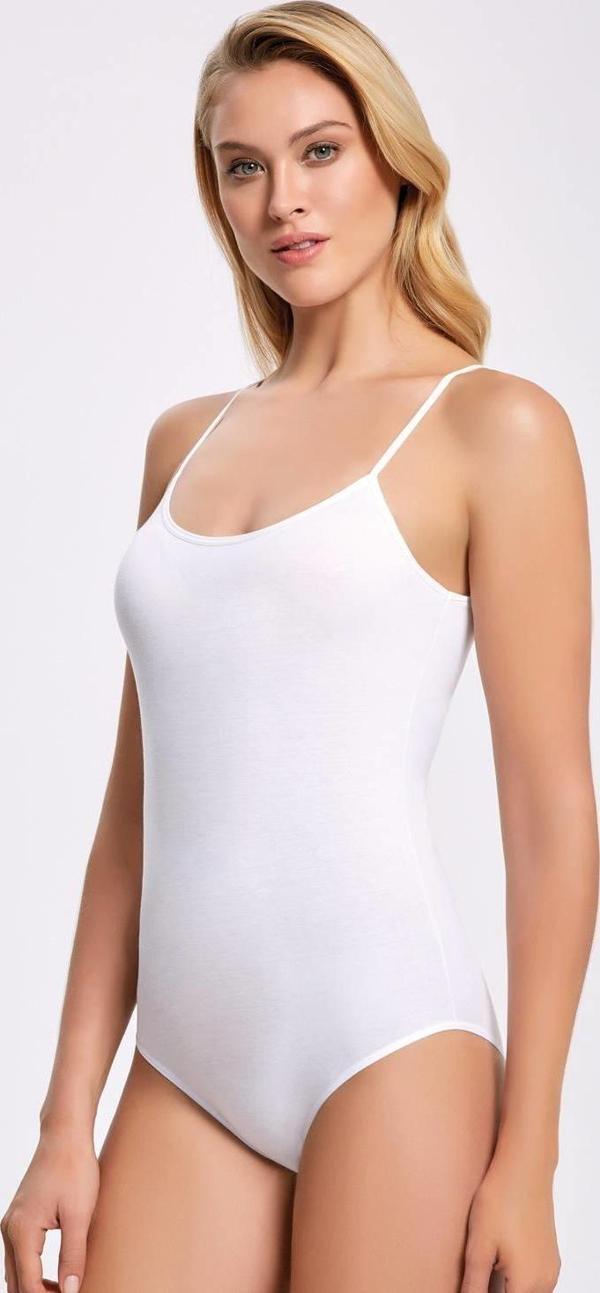 Kadın Likralı Çıtçıtlı İp Askılı Badi - Image 1