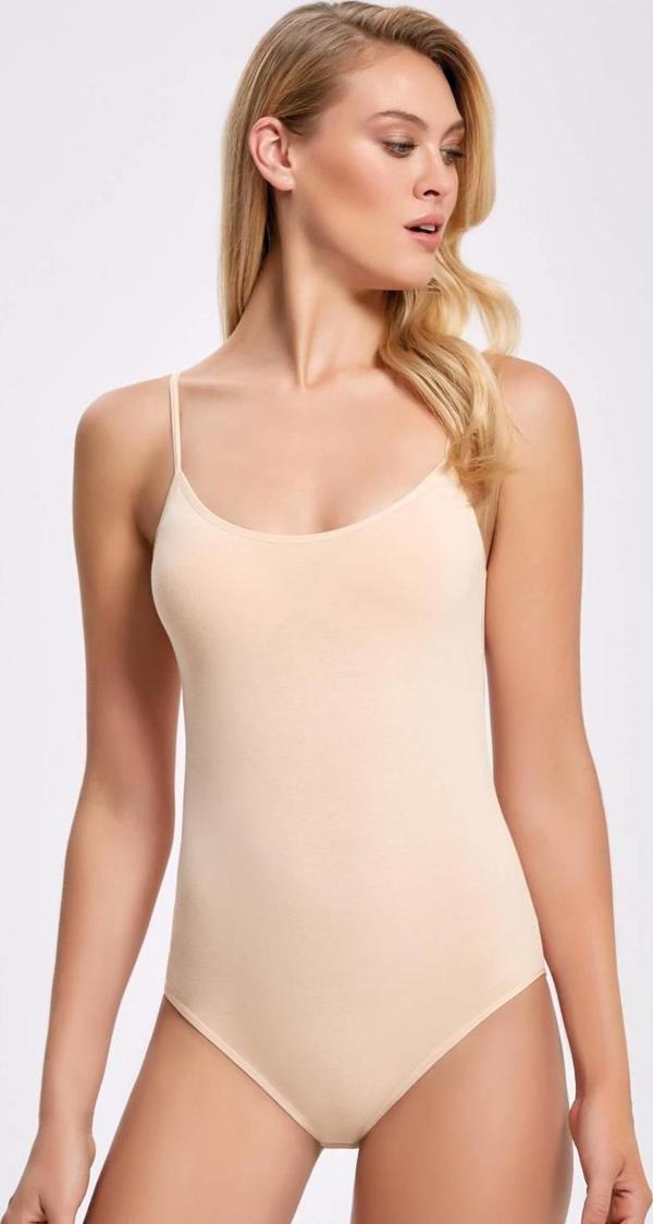 Kadın Likralı Çıtçıtlı İp Askılı Badi - Image 1