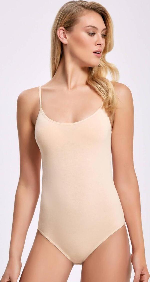 Likralı Çıtçıtlı İp Askılı Kadın Badi    5 Adet - Image 1