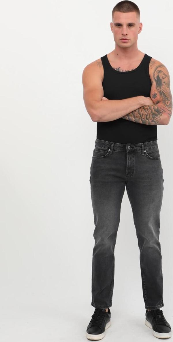 Erkek Regular Fit Likralı Antrasit Jean Pantolon - Image 1