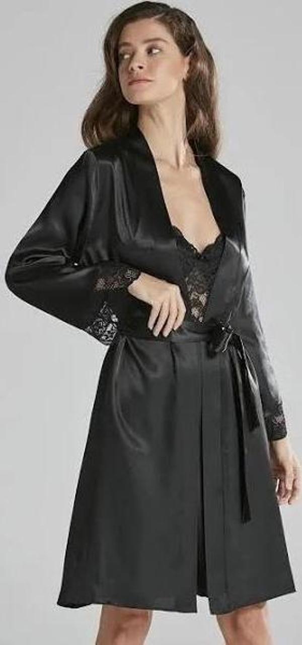 Pierre Cardin Kadın Saten Gecelik Sabahlık Takım-13784 - Image 1