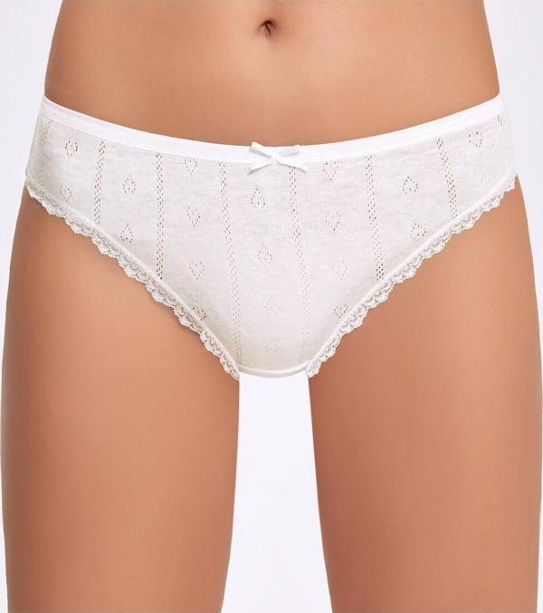 Jakarlı ( Transferli Ribana ) Kadın Bikini Külot   3 Adet - Image 1