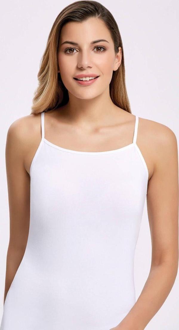 Likralı İp Askılı Kadın Atlet    10 Adet - Image 1