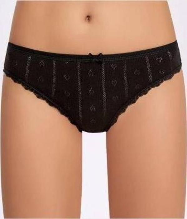 Jakarlı ( Transferli Ribana ) Kadın Bikini Külot   3 Adet - Image 1