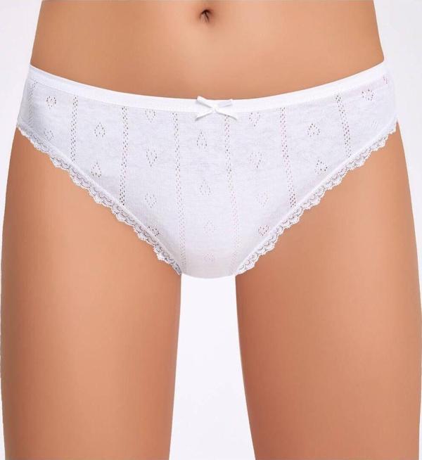 Jakarlı ( Transferli Ribana ) Kadın Bikini Külot   5 Adet - Image 1