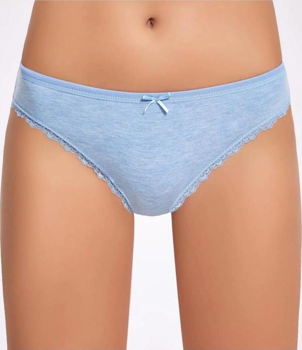 Melanjlı Dantelli Kadın Bikini Külot   10 Adet - Image 1