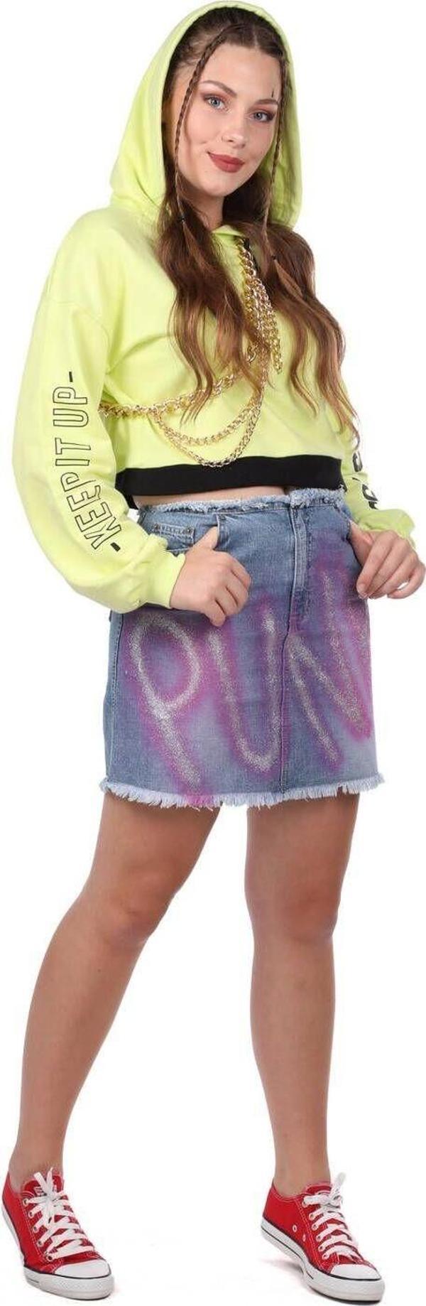 Markapia Pink Punk Mini Jean Etek - Image 1