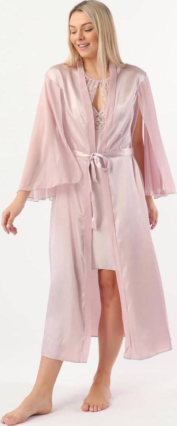 Pierre Cardin Kadın Pelerin Kollu Gecelik Sabahlık Takımı - Image 1