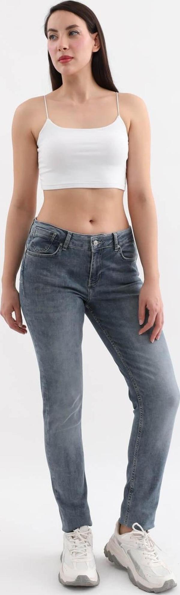 Kadın Normal Bel Likralı Slim Fit Jean Pantolon Mavi - Image 1