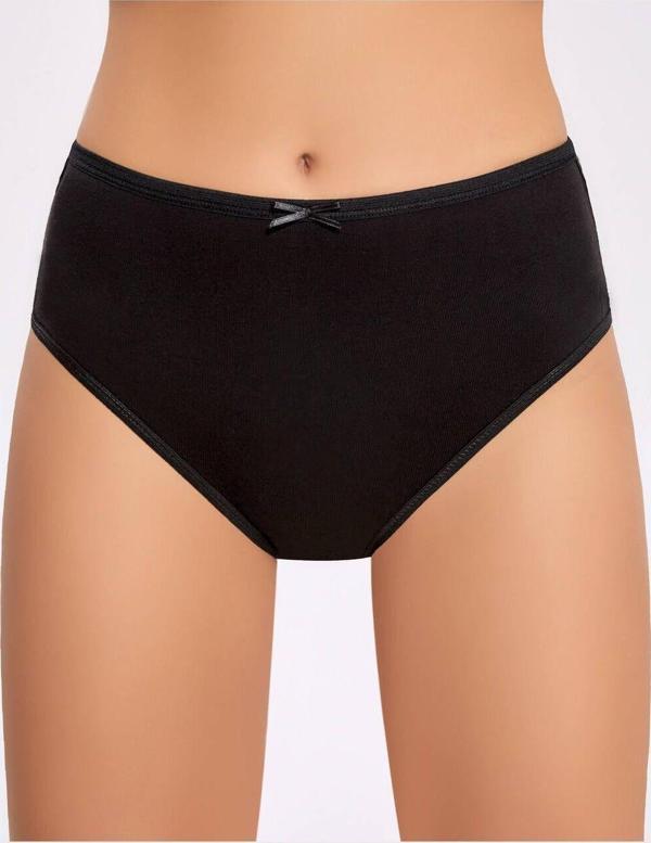 Fiyonklu Biyeli Siyah Kadın Bato Külot   10 Adet - Image 1