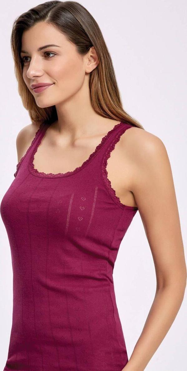 Jakarlı Geniş  Askılı Kadın Atlet   5 Adet - Image 1