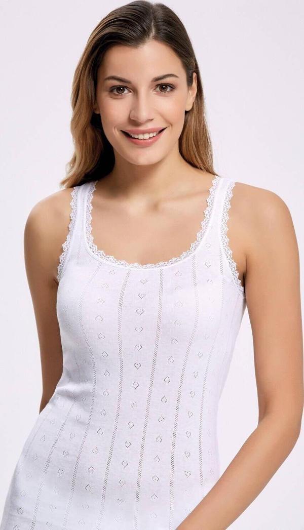 Jakarlı Geniş  Askılı Kadın Atlet   5 Adet - Image 1