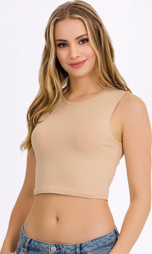 Kadın Likralı Kolsuz Crop - Image 1