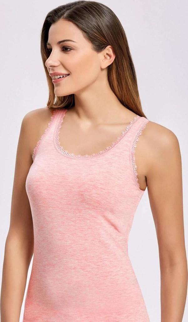 Melanjlı Dantelli Geniş Askılı Atlet - Image 1