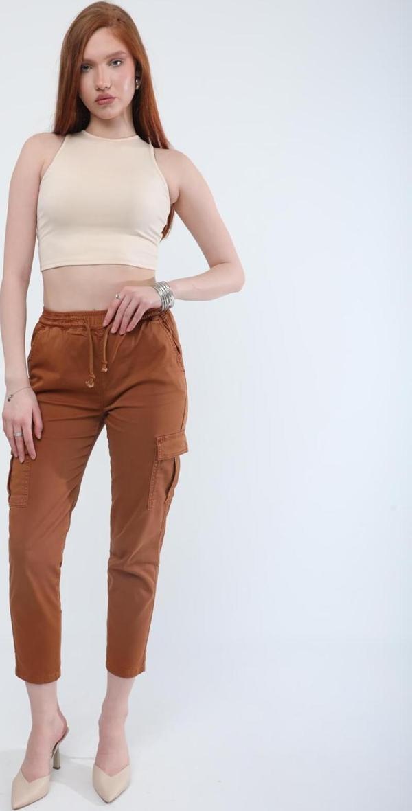 Beli Lastikli Kargo Cep Jean Pantolon - Image 1