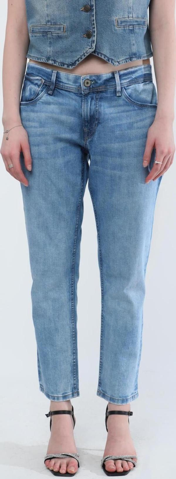 Kadın Likralı Straight Fit Jean Pantolon Mavi - Image 1