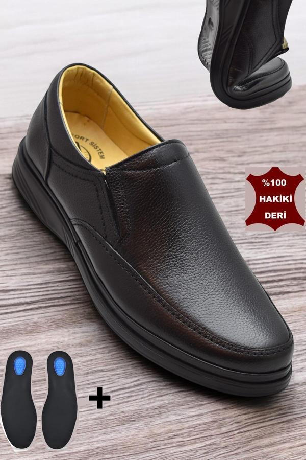 TAB8050 Ortopedik Taban Hakiki Deri Erkek Ayakkabı Mevsimlik Baba Ayakkabısı - Image 1