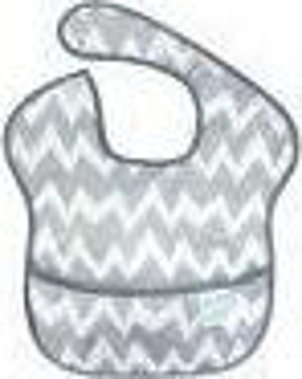 Bumkins SuperBib Önlük (6-24 ay) Gray Chevron - Image 1