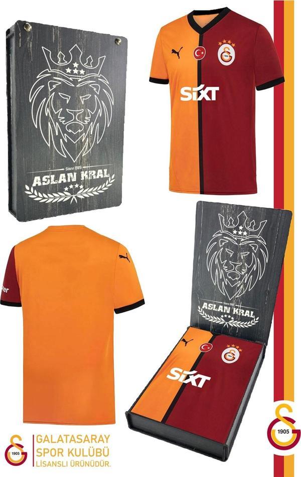 Galatasaray Orijinal 2024/2025 Parçalı İç Saha Taraftar Forma Hediyelik Ahşap Kutulu - Image 1