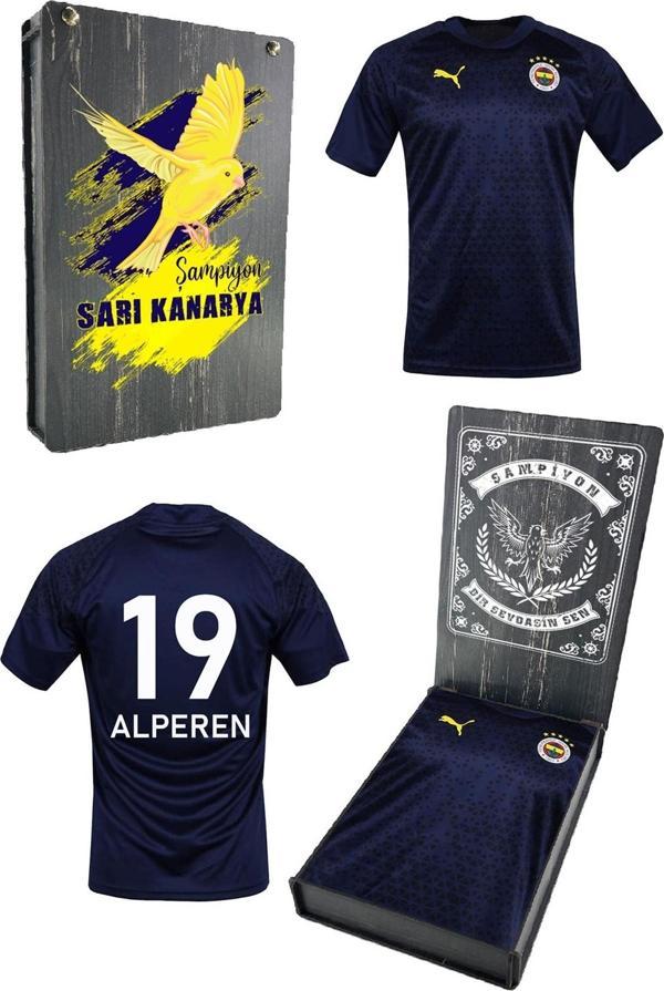 Fenerbahçe Orijinal A Takım Futbolcu Antrenman Kişiye Özel Çocuk T-Shirt Ahşap Kutulu - Image 1