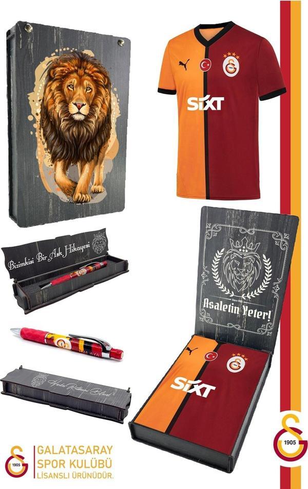 Galatasaray Orijinal 2024/2025 Parçalı İç Saha Taraftar Forma Kalem Hediyeli Özel Tasarım - Image 1