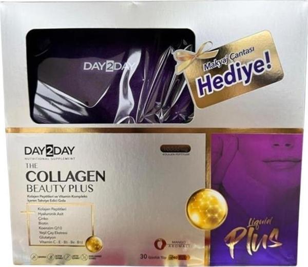 Day2Day The Collagen Beauty Plus Mango Aromalı 30 Tüp X 40 ML Makyaj Çantası Hediyeli - Image 1