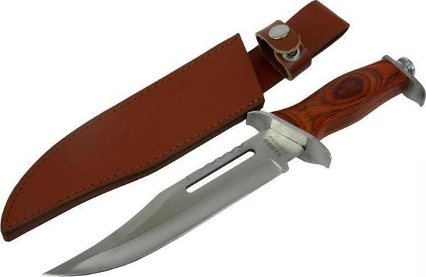 Büro Ev Ofis Kamp Keyfi için 32CM Ahşap Metal Saplı Perçinli Çakı - Image 1