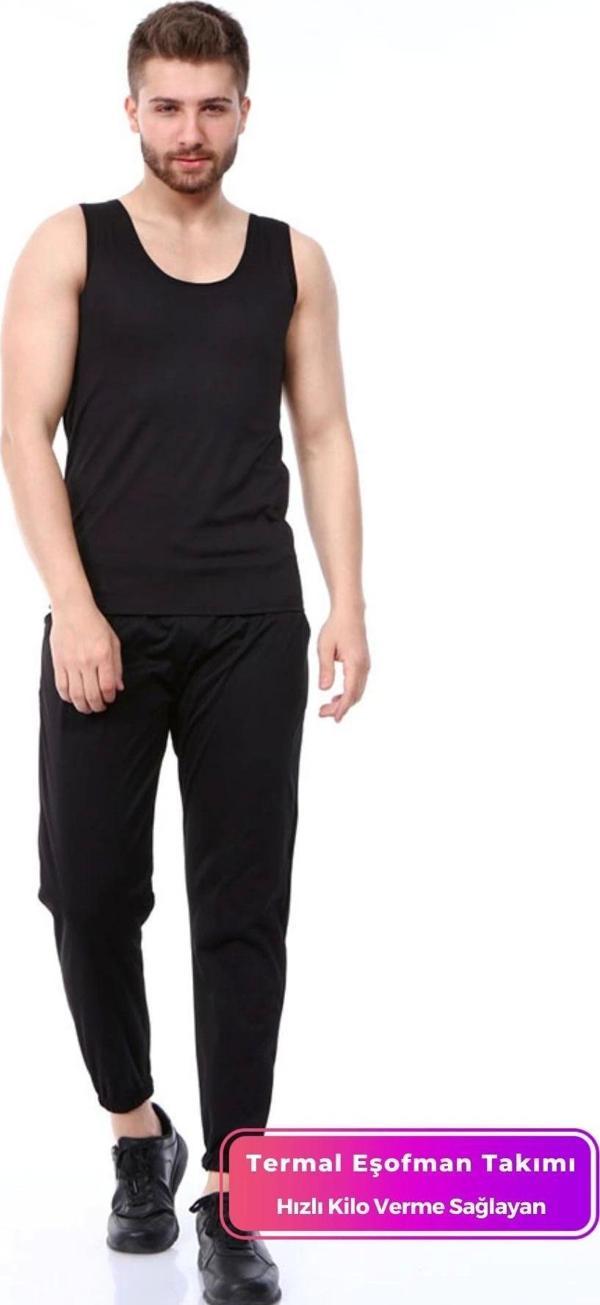 Özel Üretim Terleme Hızlandırıcı Rahat Şık Destekleyici Termal Sauna Eşofman Atlet Takım - Image 1
