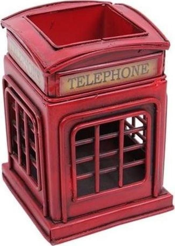 Dekoratif Metal Londra Telefon Kulübesi Kalemlik 1110MV-809 - Image 1