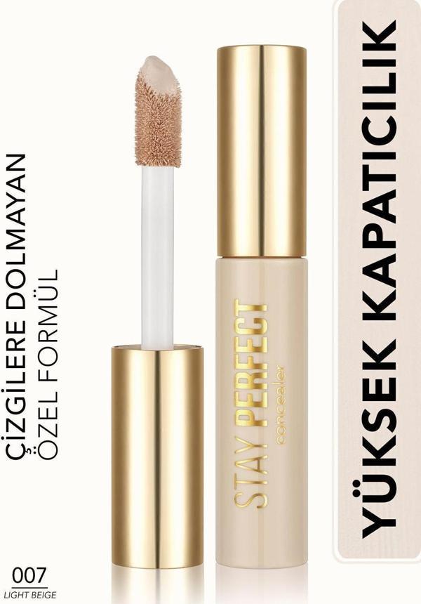 Doğal Bitişli Kapatıcı (SOĞUK ALT TON) - Stay Perfect Concealer - 007 Light Beige - 8682536085564 - Image 1