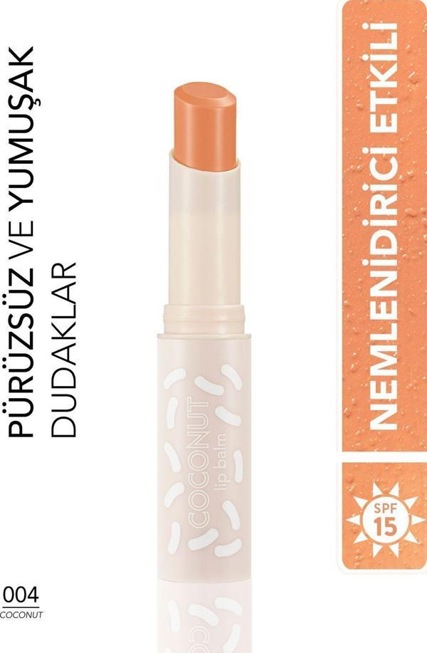 Shea Ve Kakao Yağı Içeren Renkli Dudak Nemlendiricisi (H. CEVİZİ)-lip Balm-004 Coconut-8690604555390 - Image 1