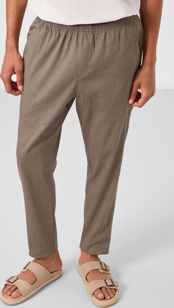 Camel Standart Fit Dokuma Hafif Esnek Chino Erkek Pantolon - 82179 - Image 1