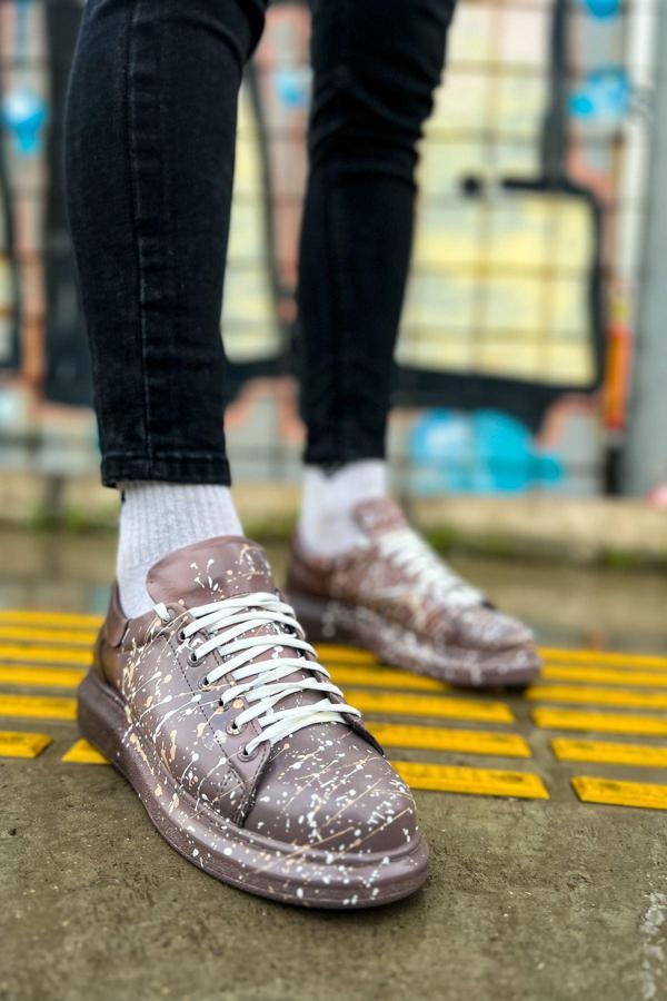 CH254 CBT Pittura Erkek Ayakkabı 548 KAHVE / BEYAZ SPLUSH - Image 1