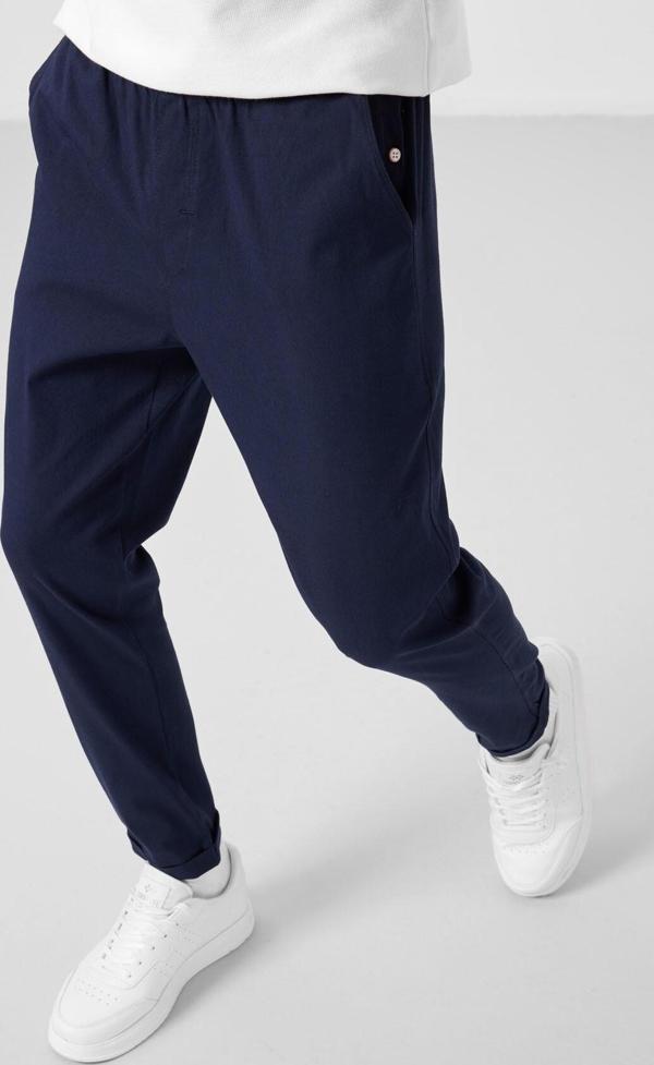 Lacivert Standart Fit Dokuma Hafif Esnek Chino Erkek Pantolon - 82178 - Image 1