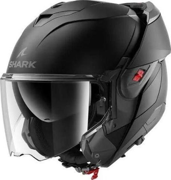 Shark Oxo Dark Shadow Mat Çene Açılır Kask - Image 1