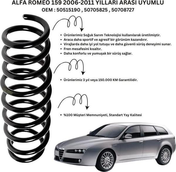 2 Adet Standart Yay ST101012R – Alfa Romeo 159 (2006-2011) Arka Helezon Yay Takımı - Image 1