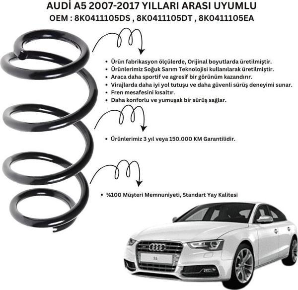 2 Adet Standart Yay ST102003F – Audi A5 (2007-2017) Ön Helezon Yay Takımı - Image 1