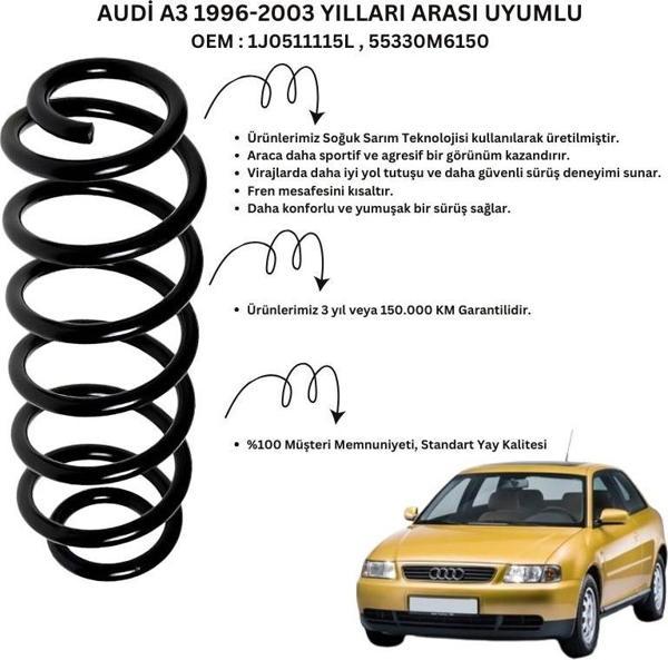Audi A3 (1996-2003) Uyumlu Standart Yay ST102001R - Arka Helezon Yay Takımı - 2 Adet - Image 1