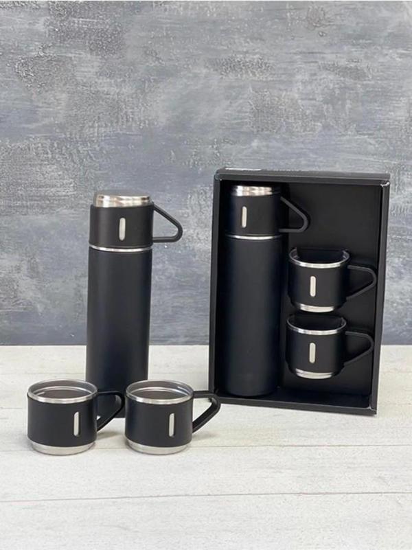 Kapris Paslanmaz Çelik Termos 3lü Set Siyah Kap-291 - Image 1