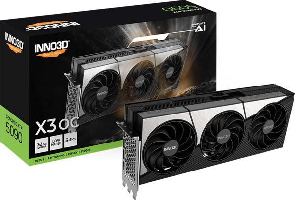 Inno3D RTX5090 X3 OC 32GB GDDR7 512bit 3xDP 1xHDMI DLSS4 Ekran Kartı - Image 1