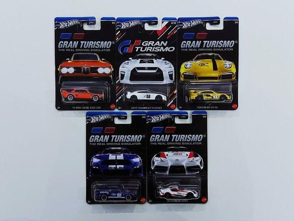 Hot Wheels 2024 Gran Turismo 5'Li Özel Set Model Arabalar ( Nissan Gt-R, Toyota Supra, Mustang, Bmw, Porsche ) - Image 1