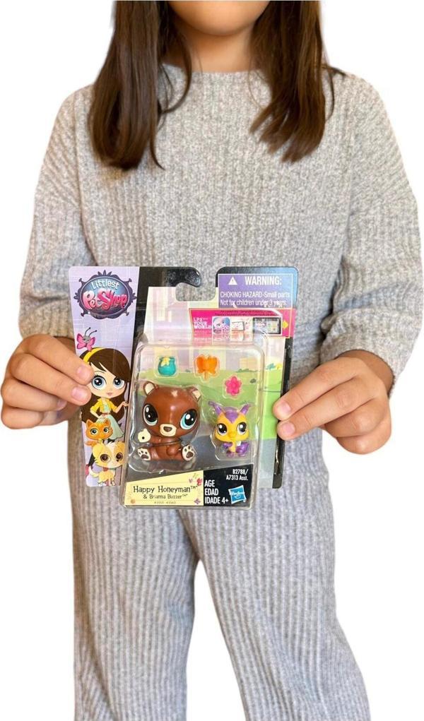 Minişler Pet Shop Littlest Pet Shop Neşeli Oyuncak Minişler 2'Li Aksesuarlı Miniş Ailesi Oyuncak Pet Shop Miniş 03 - Image 1